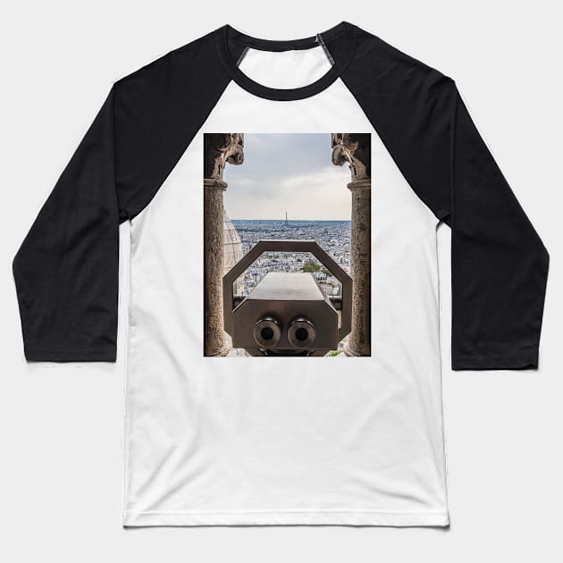 The Eiffel Tower from the Sacre Coeur Dome in Paris Baseball T-Shirt by LukeDavidPhoto